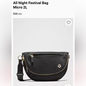 Lululemon All Night Festival Bag Micro 2L